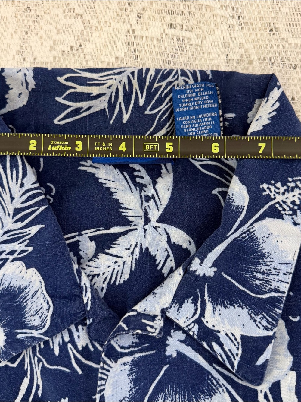 VTG OP Ocean Pacific Blue Hawaiian Button Down Short Sleeve Men’s Shirt Size XXL - Picture 10 of 13